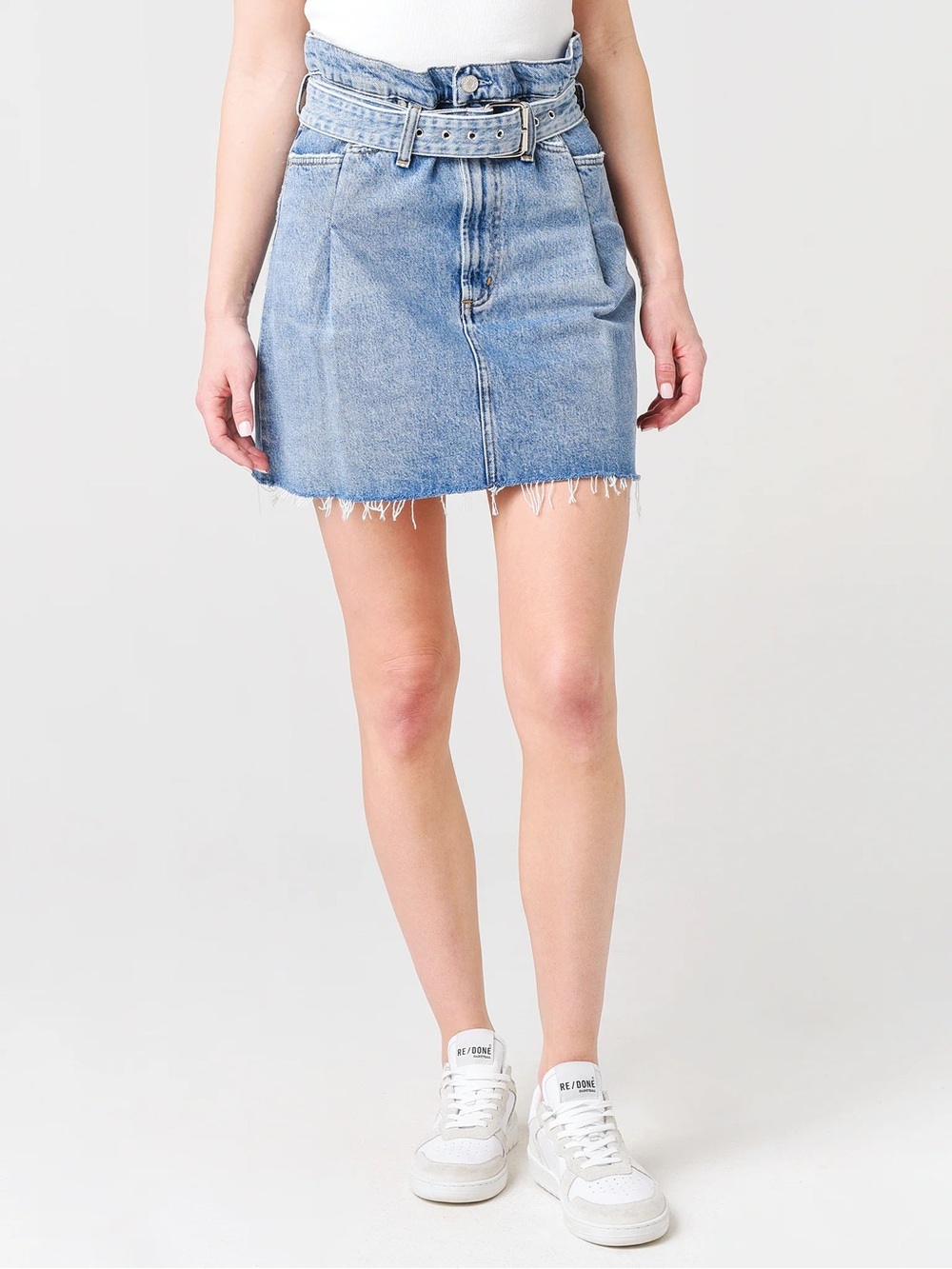 Agolde Women’s Reworked 90’s Paperbag A Line Denim skirt